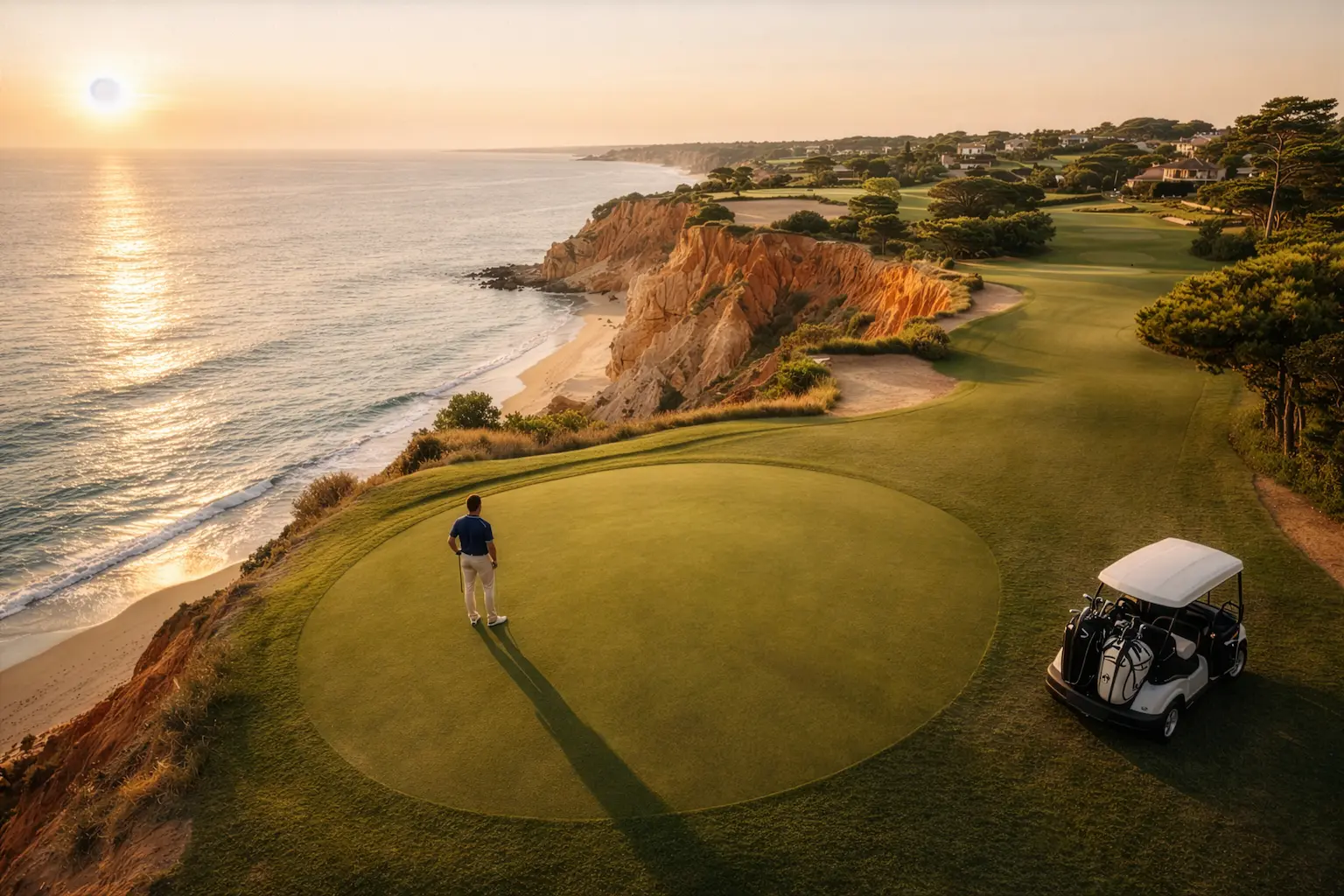 Championship golf course landscape in the Algarve Golden Triangle