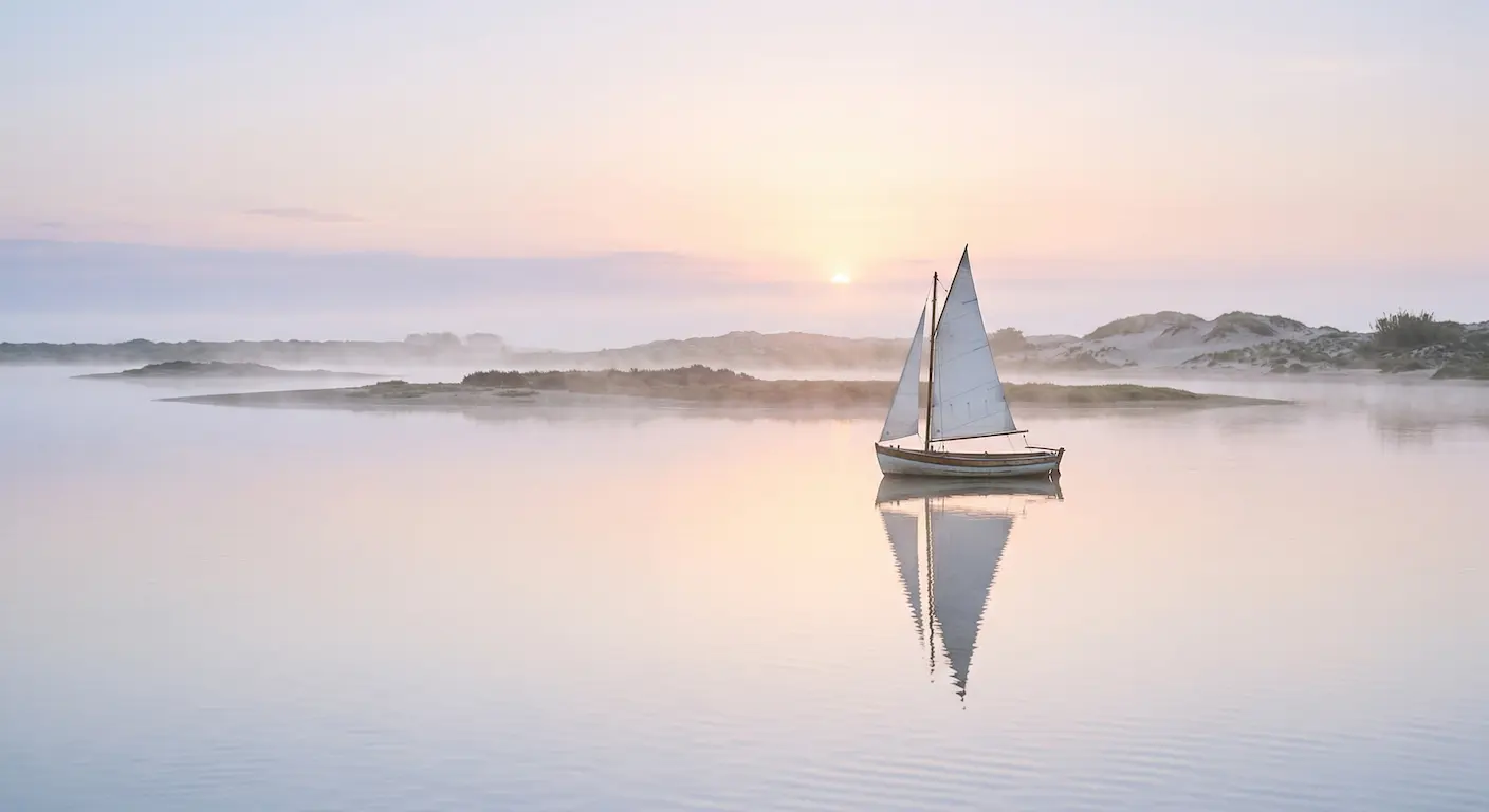 Peaceful coastal waters and marina surroundings in the Algarve symbolising relaxation and nature