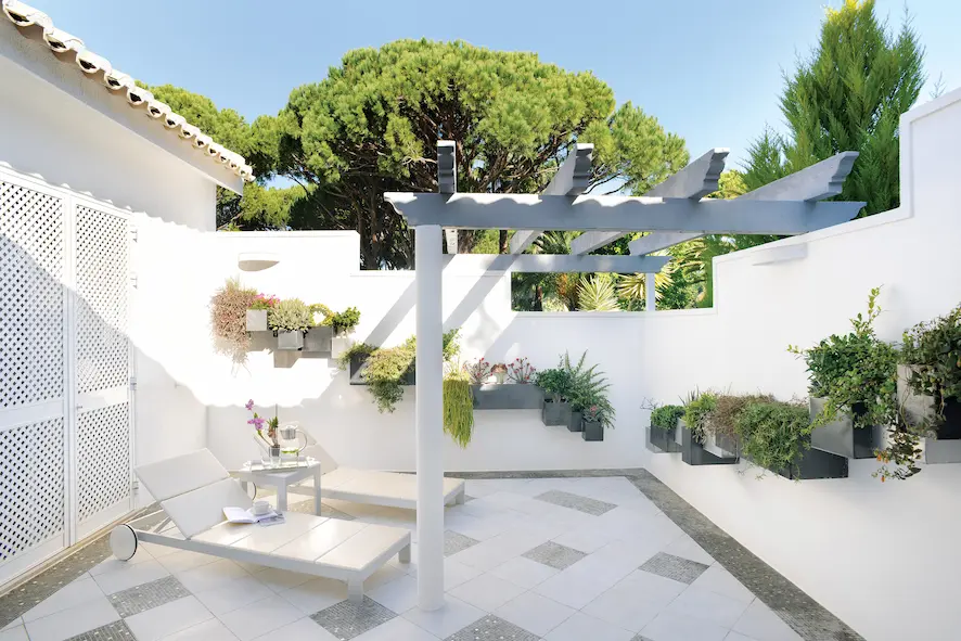 Private terrace with panoramic views at Casa Estrela luxury villa Algarve