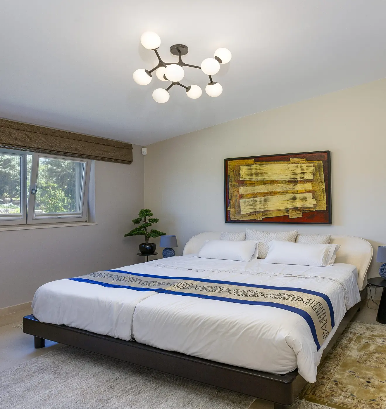 Spacious luxury bedroom with garden or sea views inside Casa Harmonia villa Algarve