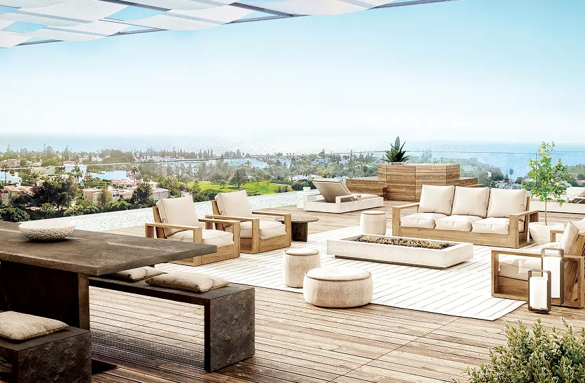 High-quality natural materials used throughout Nomad Bay luxury interiors