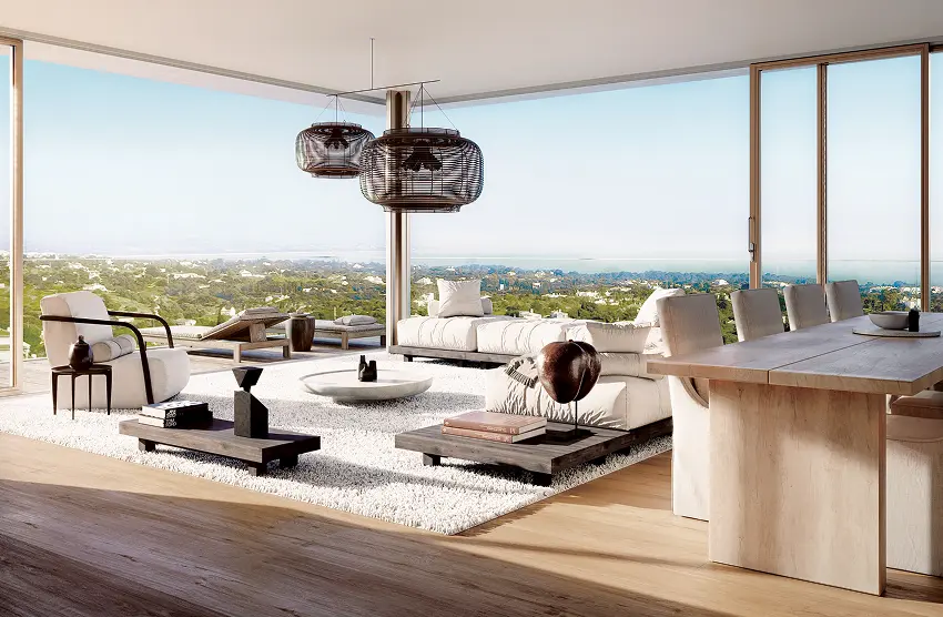 Bright open-plan Nomad Bay apartment with floor-to-ceiling windows and natural light